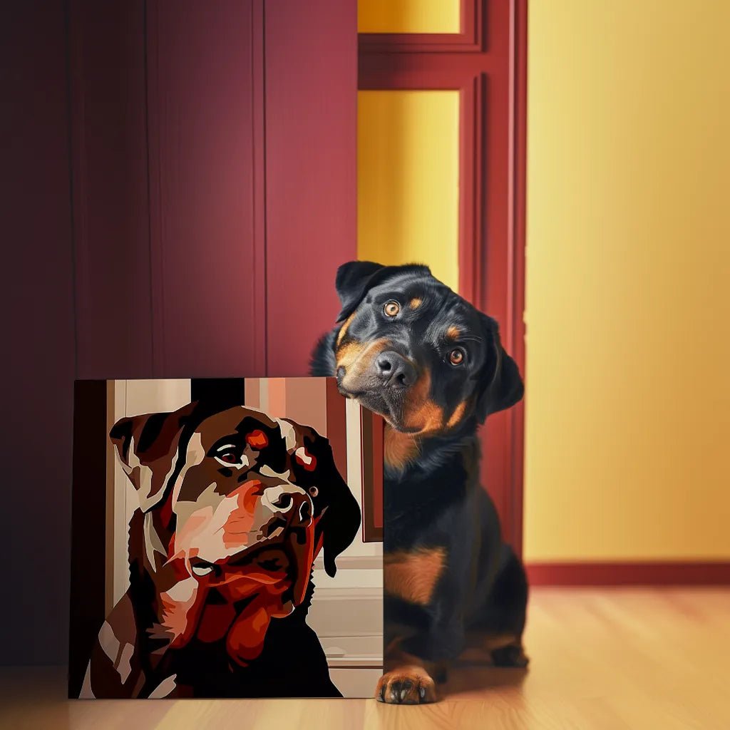 Minimalist Art - Custom Pet Portrait Canvas