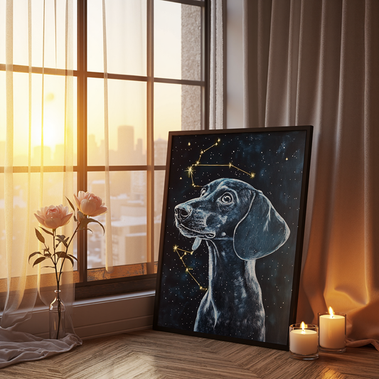 Starlit Guardian - Memorial Custom Pet Portrait Canvas