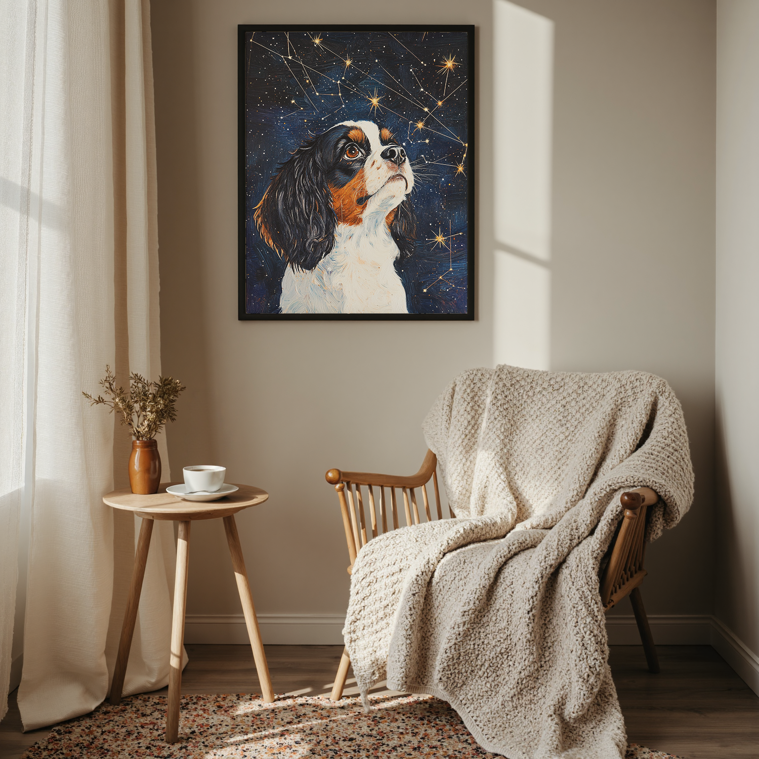 Starlit Guardian - Memorial Custom Pet Portrait Canvas