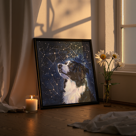 Starlit Guardian - Memorial Custom Pet Portrait Canvas