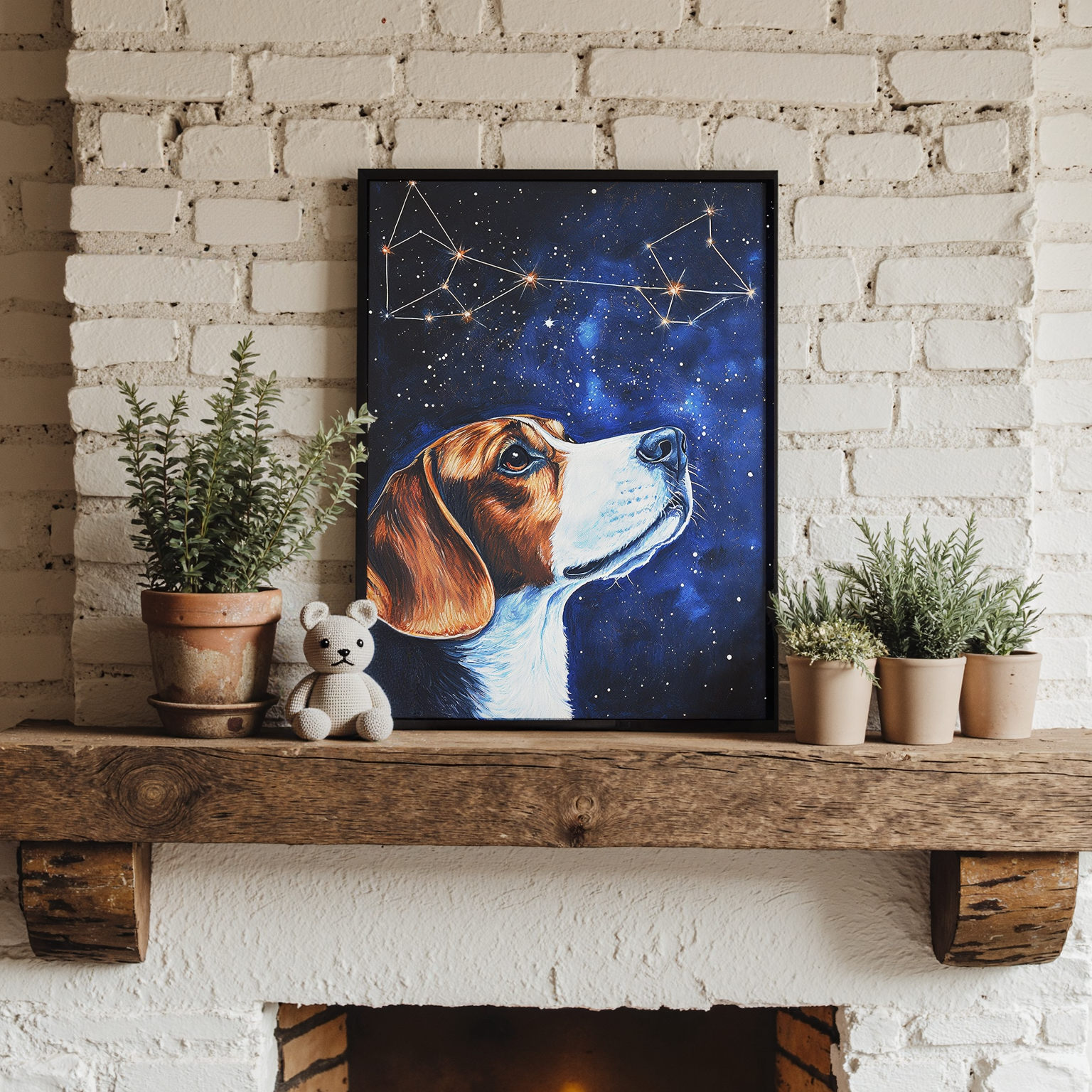 Starlit Guardian - Memorial Custom Pet Portrait Canvas