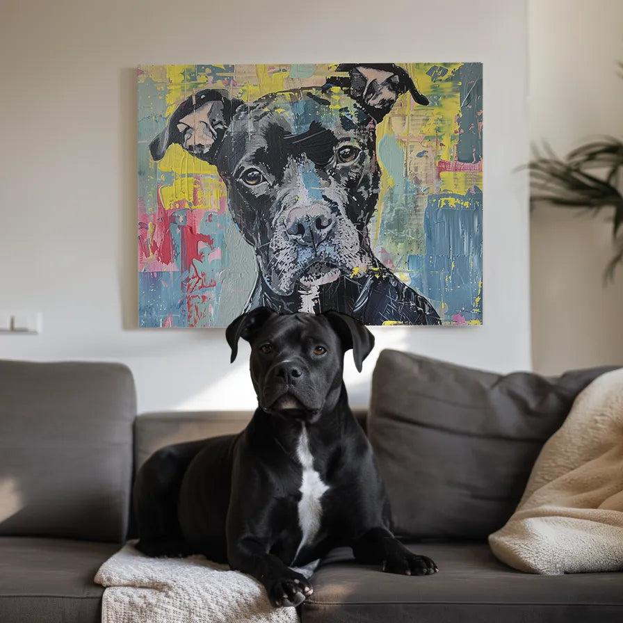 Abstract Expressionism - Custom Pet Portrait Canvas - Colorcastic