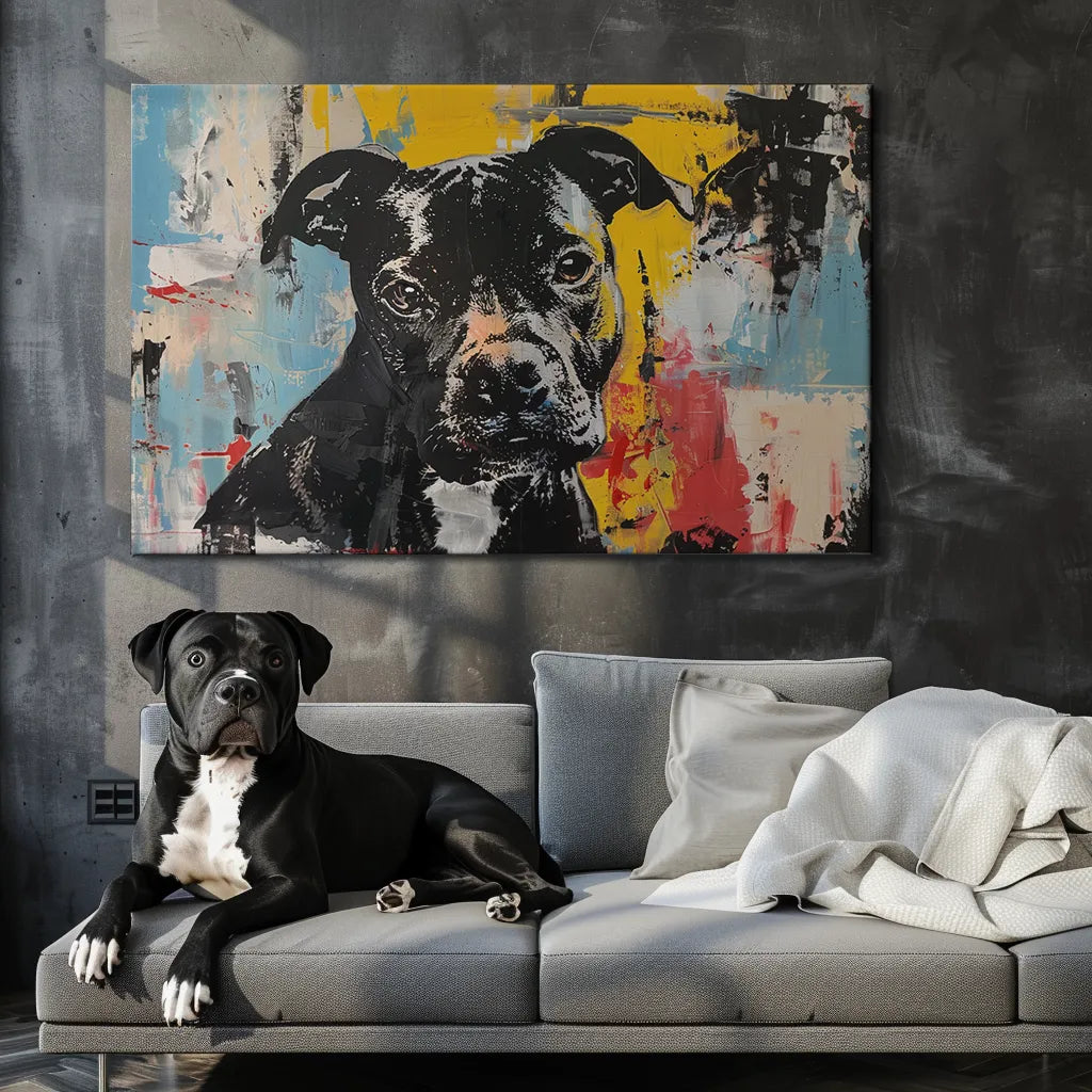 Abstract Expressionism - Custom Pet Portrait Canvas - Colorcastic