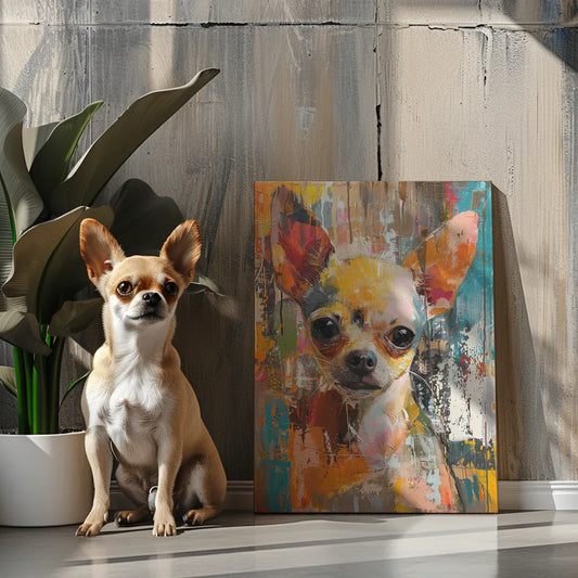 Abstract Expressionism - Custom Pet Portrait Canvas - Colorcastic