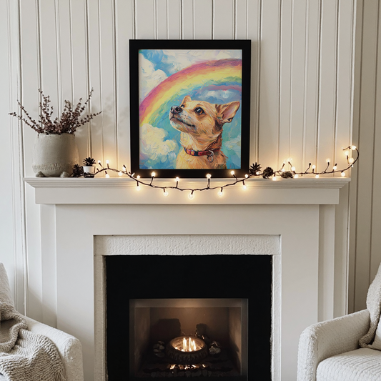 Rainbow Bridge - Memorial Custom Pet Portrait Canvas