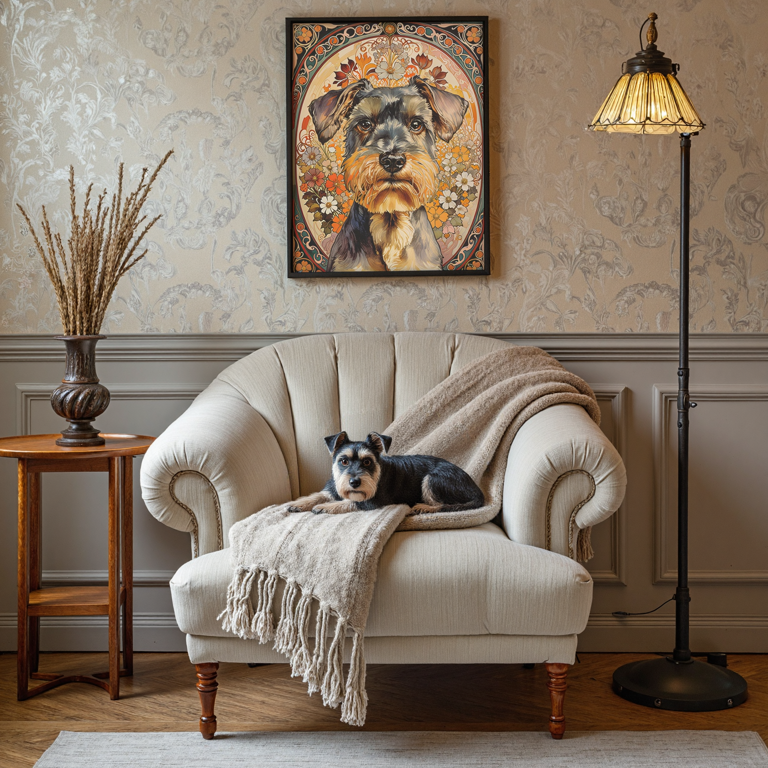 Art Nouveau - Custom Pet Portrait Canvas