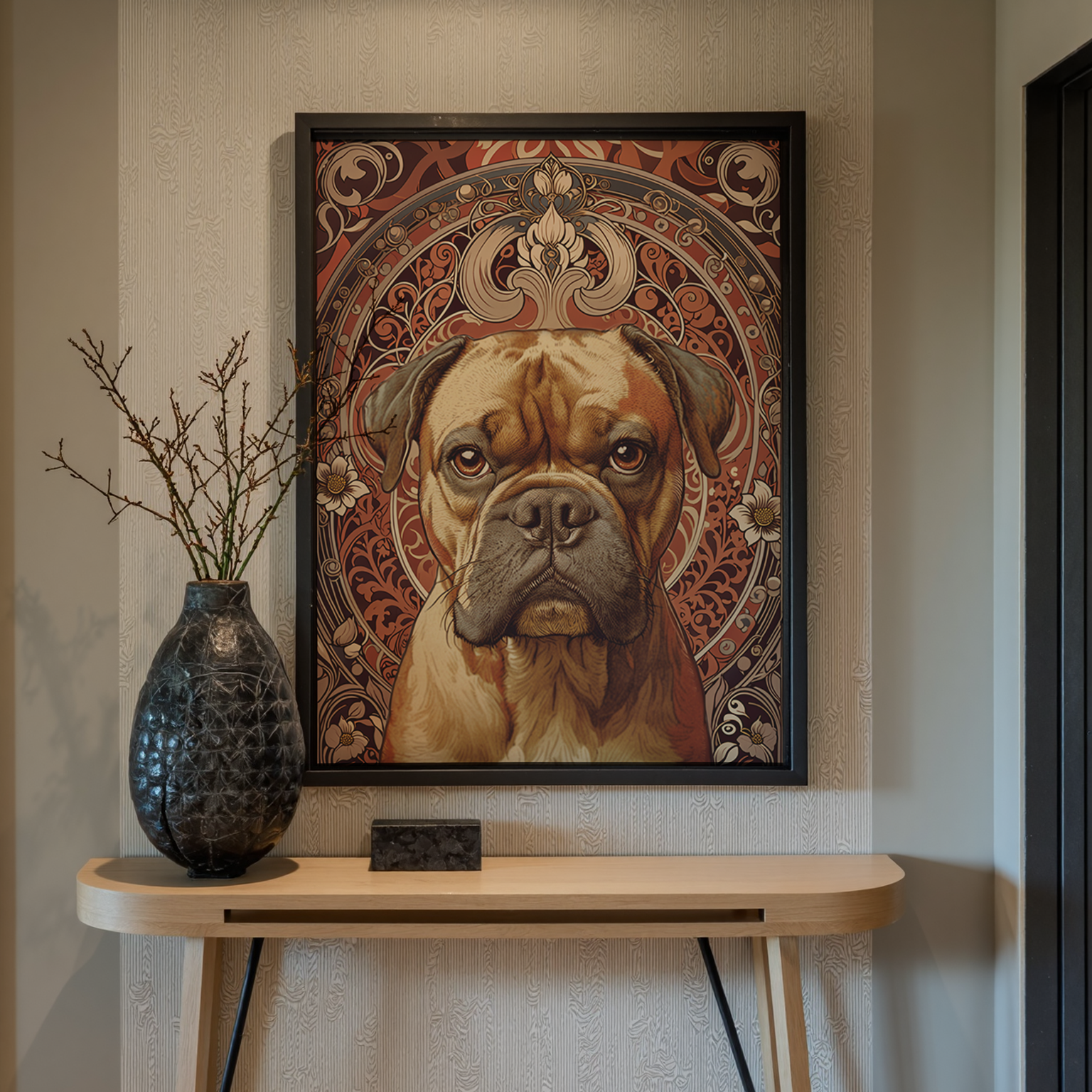 Art Nouveau - Custom Pet Portrait Canvas