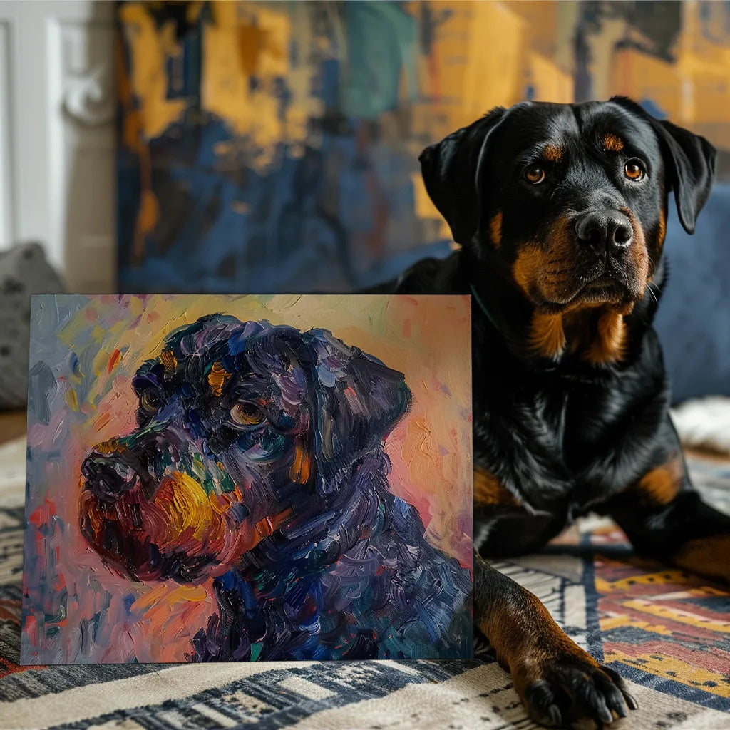 Impressionism Painting - Custom Pet Portrait Poster Canvas - Colorcastic