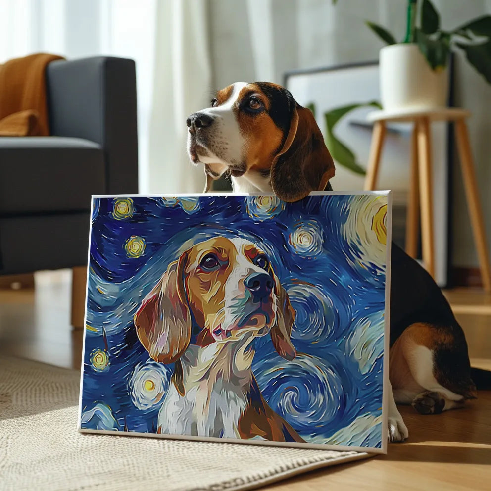 VG-Starry Night - Custom Pet Portrait Canvas - Colorcastic