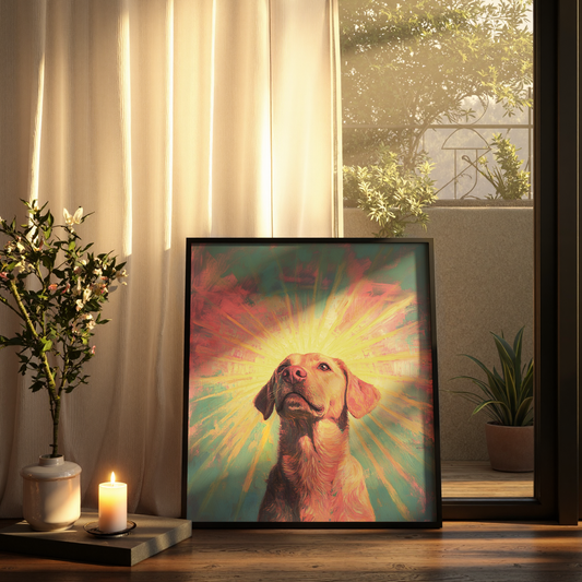 Light of Forever - Memorial Custom Pet Portrait Canvas