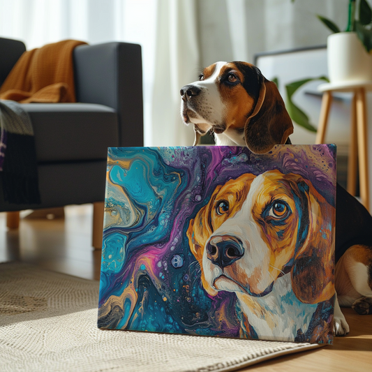 Fluid Whirl - Custom Pet Portrait Canvas