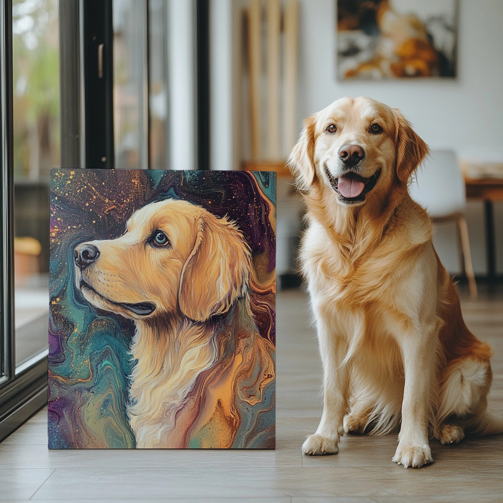 Fluid Whirl - Custom Pet Portrait Canvas