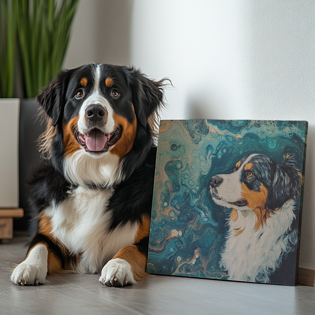 Fluid Whirl - Custom Pet Portrait Canvas