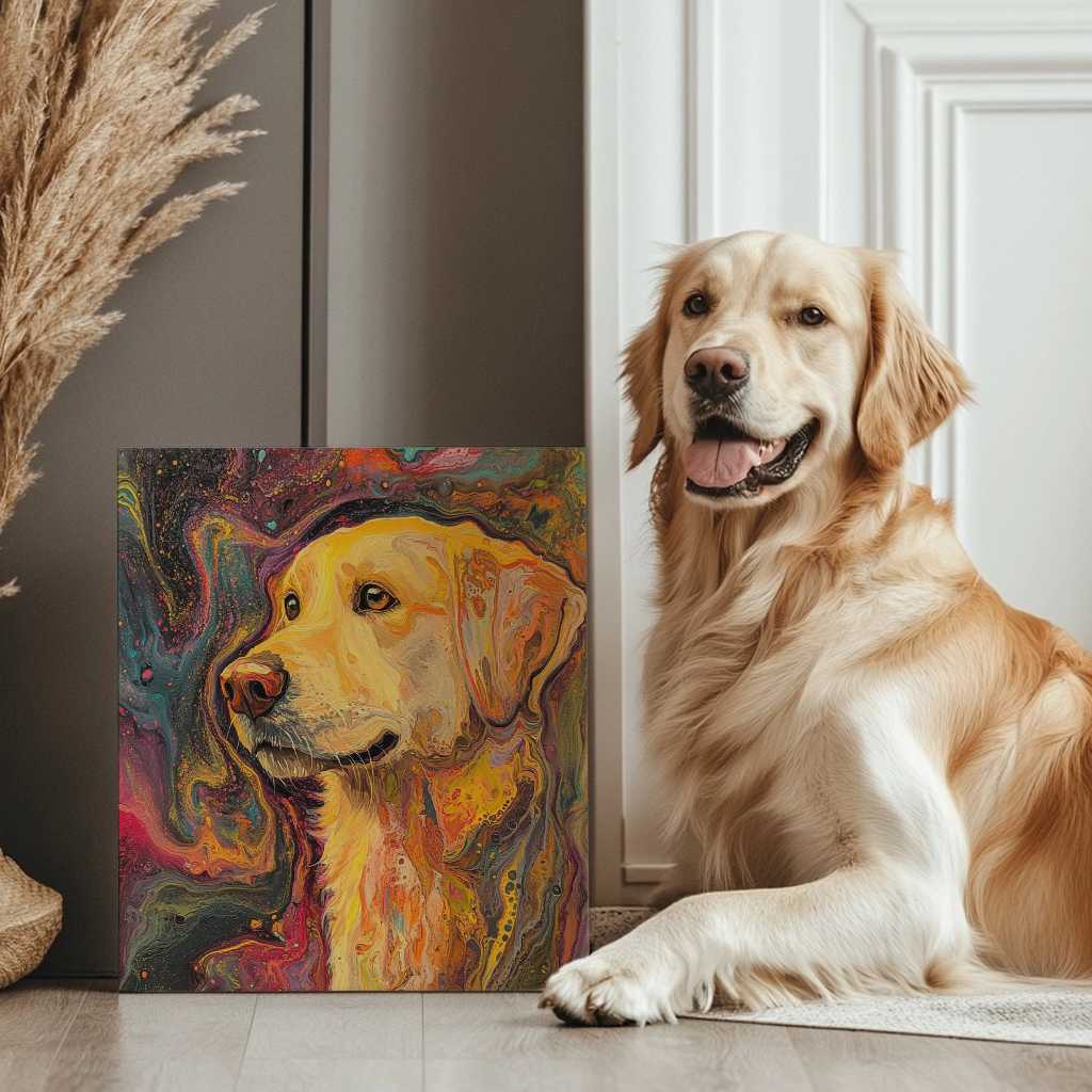 Fluid Whirl - Custom Pet Portrait Canvas