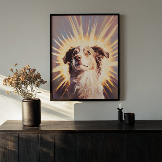 Light of Forever - Memorial Custom Pet Portrait Canvas