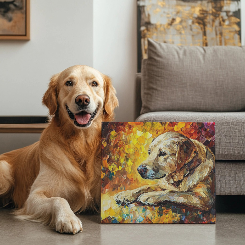 Vivid Brush - Custom Pet Portrait Canvas