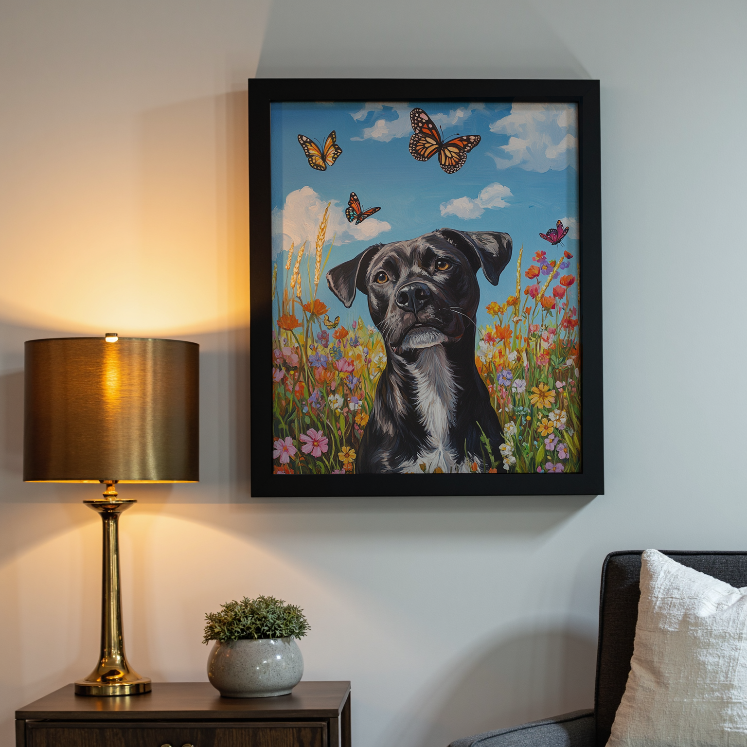 Eternal Garden - Memorial Custom Pet Portrait Canvas