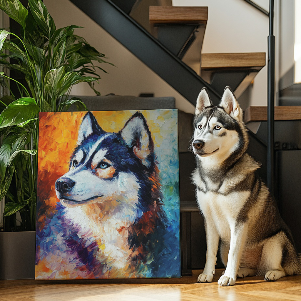 Vivid Brush - Custom Pet Portrait Canvas