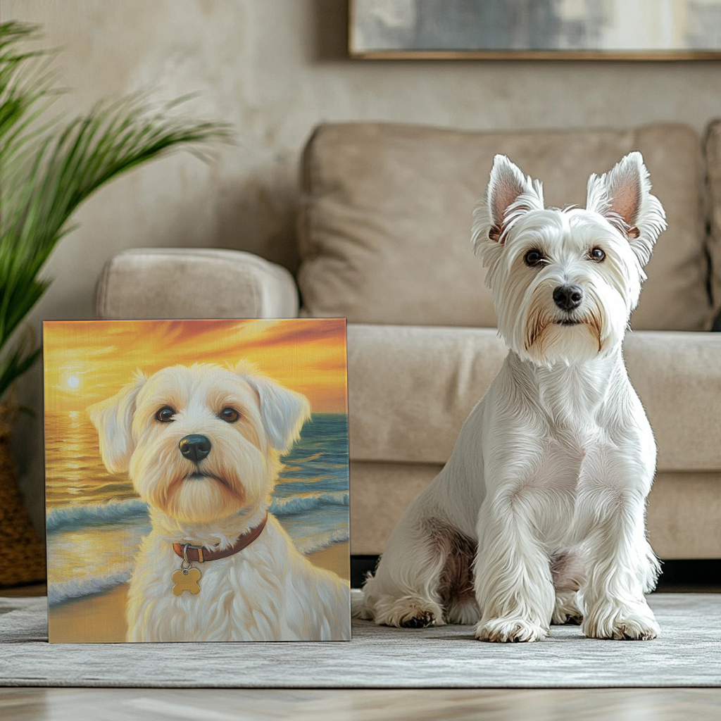 Vintage Sunset - Custom Pet Portrait Canvas