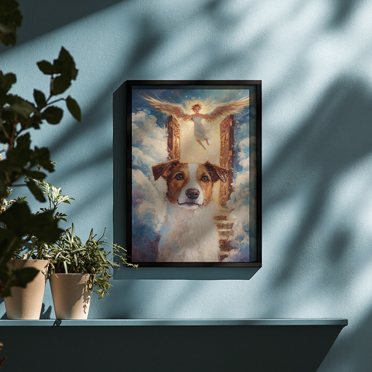 Angel’s Embrace - Memorial Custom Pet Portrait Canvas