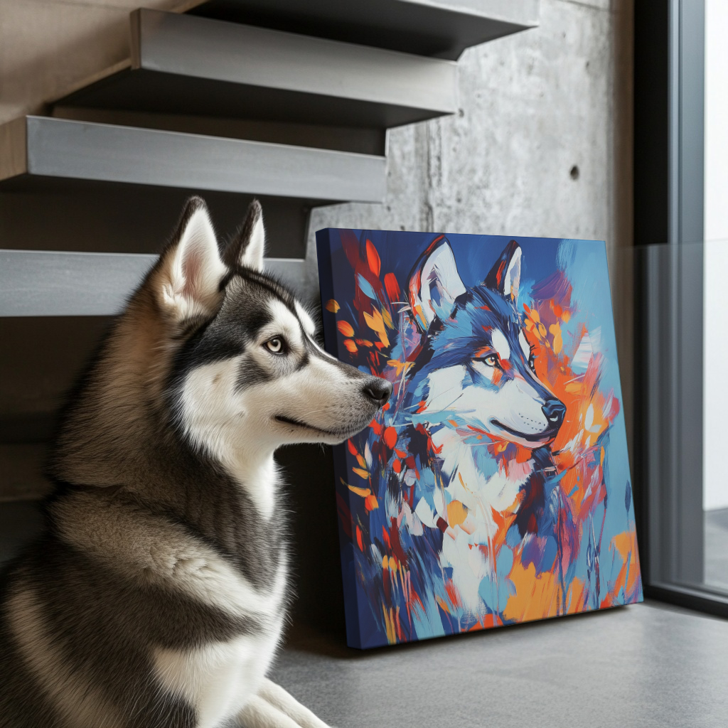 Chromatic Petals - Custom Pet Portrait Canvas