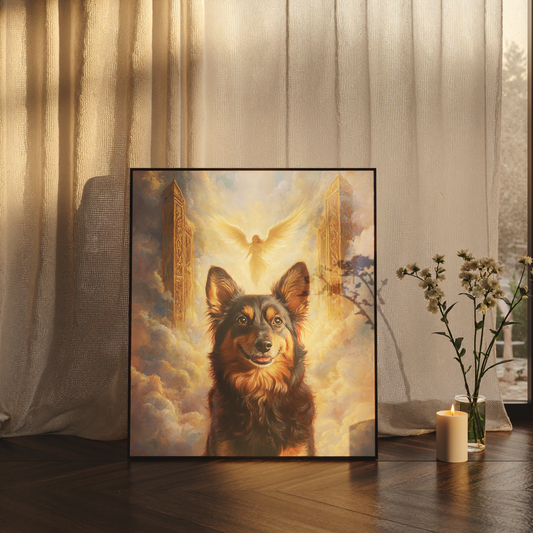 Angel’s Embrace - Memorial Custom Pet Portrait Canvas