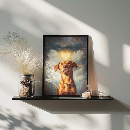 Heart Halo - Memorial Custom Pet Portrait Canvas