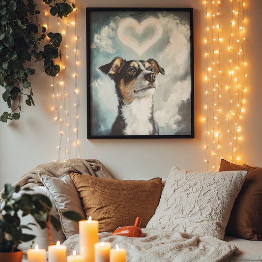 Heart Halo - Memorial Custom Pet Portrait Canvas