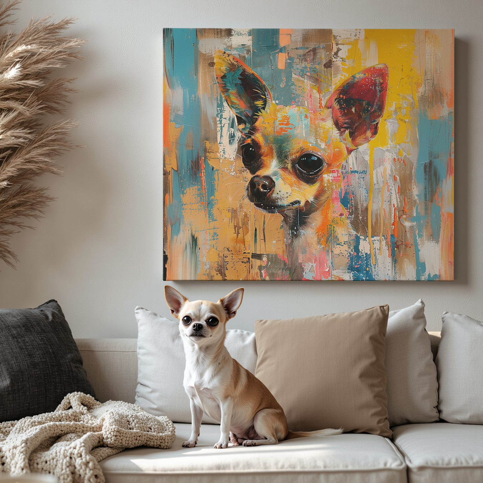 Abstract Expressionism - Custom Pet Portrait Canvas