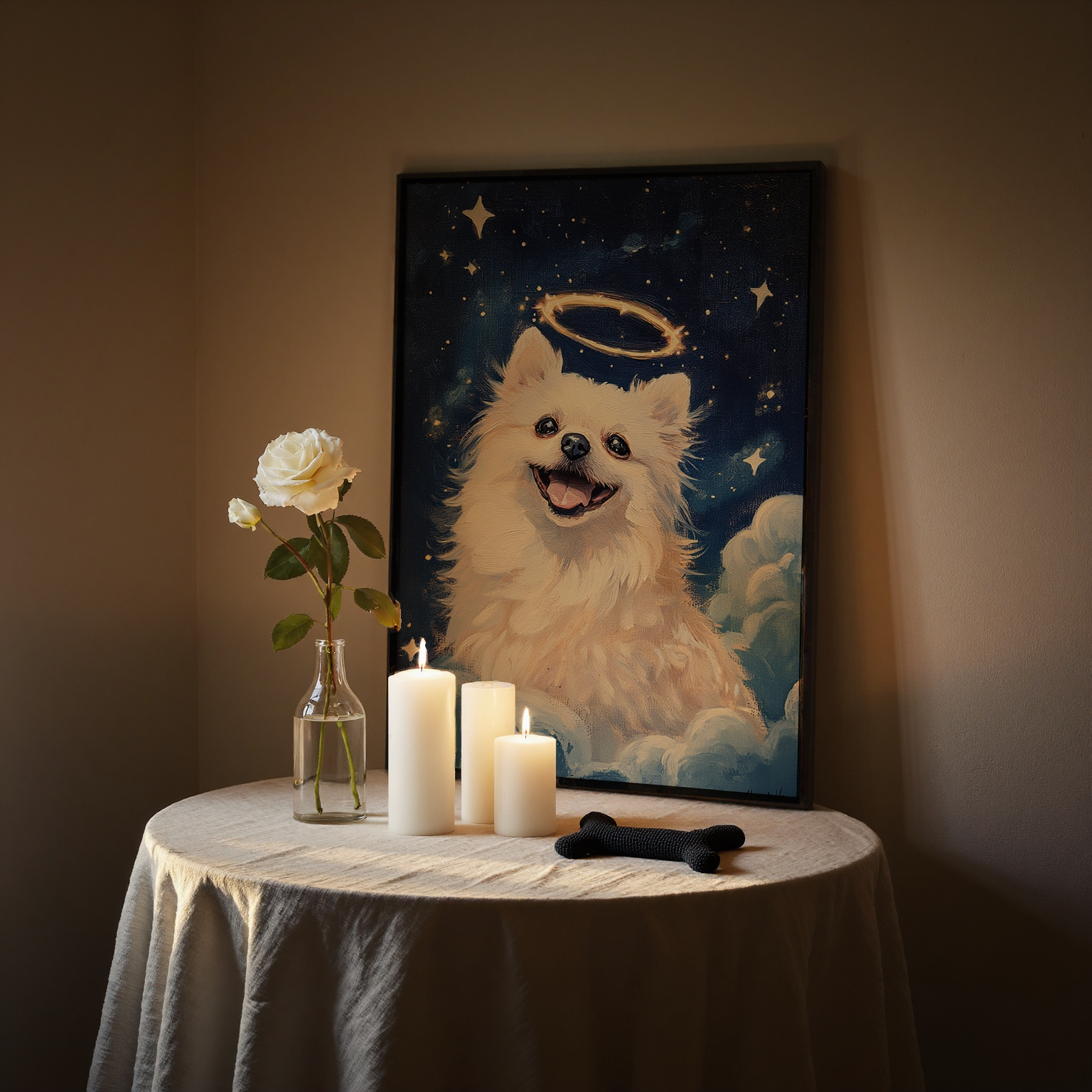 Heavenly Halo - Memorial Custom Pet Portrait Canvas