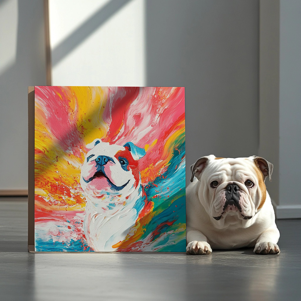 Color Cascade - Custom Pet Portrait Canvas