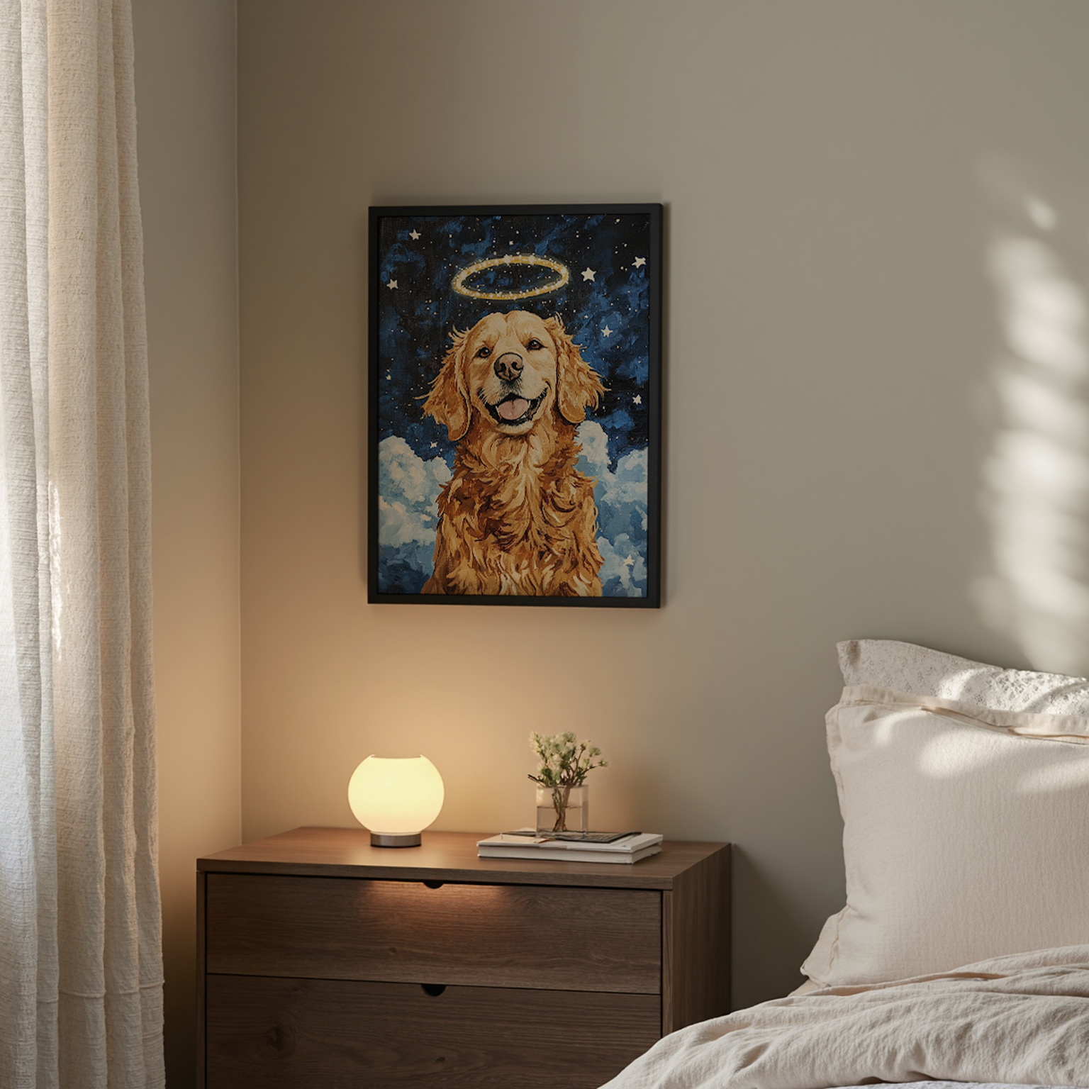 Heavenly Halo - Memorial Custom Pet Portrait Canvas