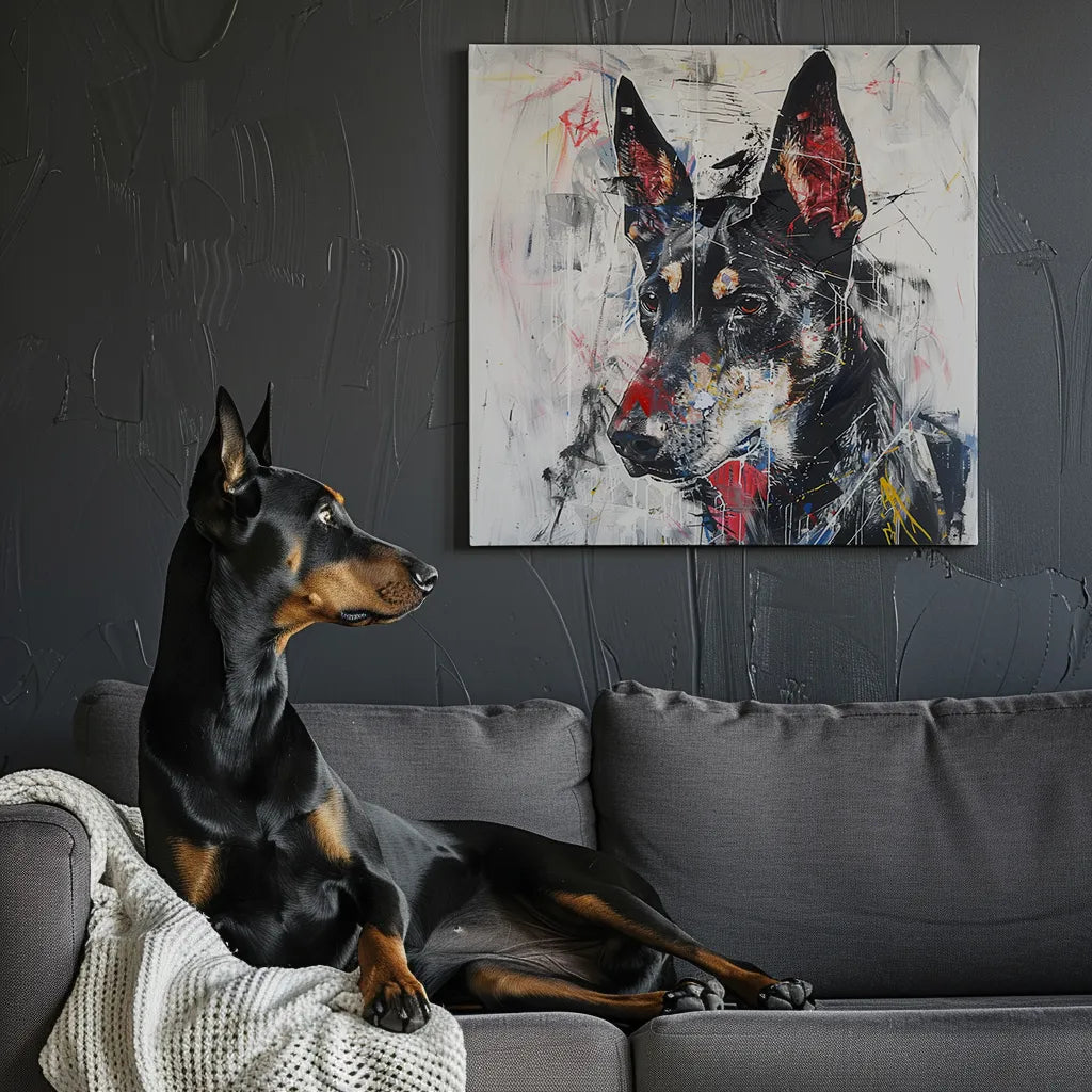 Contemporary Abstract Art - Custom Pet Portrait Poster Canvas - Colorcastic