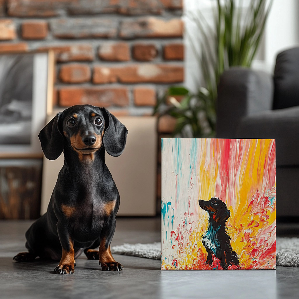 Color Cascade - Custom Pet Portrait Canvas