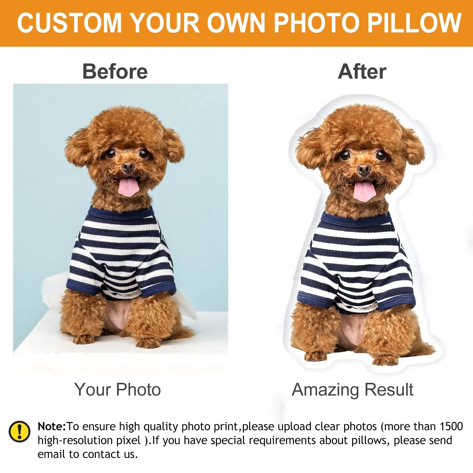 Dog Custom Stuffed Pillow Animals Face Pillow Pet Shaped Pillow - Colorcastic